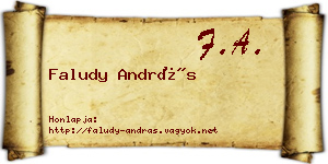 Faludy András névjegykártya