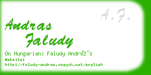 andras faludy business card